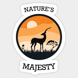 Springbok Silhouette Sticker